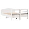 vidaXL Bed Frame without Mattress White 150x200 cm King Size Solid Wood Pine