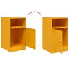 vidaXL Bedside Cabinet Mustard Yellow 34.5x39x62 cm Steel