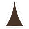 vidaXL Sunshade Sail Oxford Fabric Triangular 3x4x4 m Brown