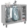 vidaXL Golf Cabinet with Wheel Plain Grey Sonoma 120 x 45 x 98 cm