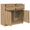 vidaXL Sideboard with Drawer Artisan Oak 80x34x76 cm Engineered Wood