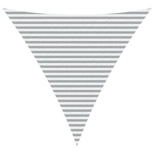 vidaXL Sun Shade Sail Light Grey and White 4 x 4 x 4 m