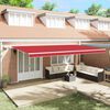 vidaXL Retractable Awning Manual Red 600 x 350 cm Fabric and Steel