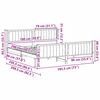 vidaXL Bed frame Brown and light grey 180 x 200 cm Solid pine wood