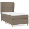 vidaXL Box Spring Bed with Mattress Taupe 90x190 cm Fabric
