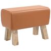 vidaXL Bench 60 x 30 x 45 cm Real Leather Brown