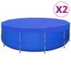 vidaXL Pool Cover | Set of 2 | Dark blue | Polyethylene | 540 cm diameter