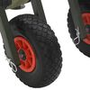 vidaXL Fishing Trolley Green with 2 Wheels Powder-coated Steel