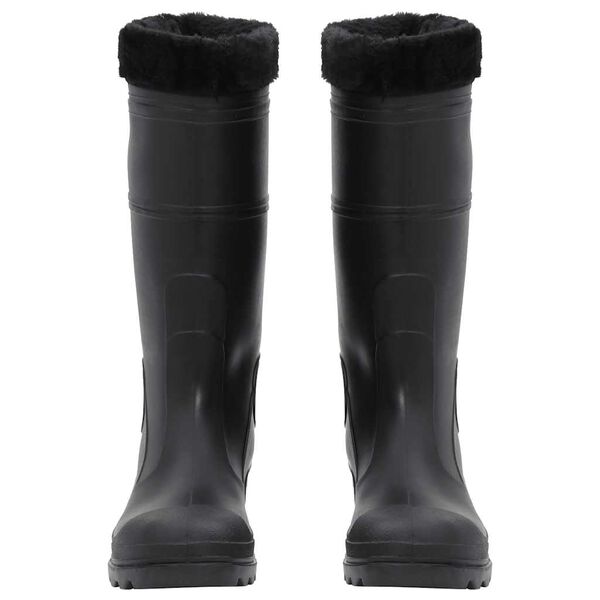 vidaXL Rian Boots with Removable Socks Black Size 42 PVC
