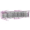 vidaXL Outdoor Dog Kennel with Roof Steel 11.26 m²