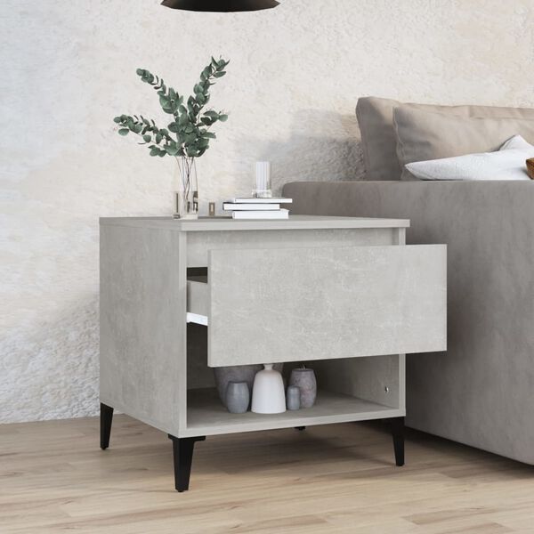 vidaXL Side Table Concrete Grey 50x46x50 cm Engineered Wood