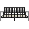 vidaXL Bed Frame without Mattress Black 200x200 cm Solid Wood Pine