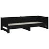 vidaXL Pull-out Day Bed without Mattress Black 2x(80x200) cm