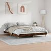 vidaXL Bed Frame without Mattress Smoked Oak 160x200 cm Engineered Wood