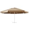 vidaXL Replacement Fabric for Outdoor Parasol Taupe 610 cm