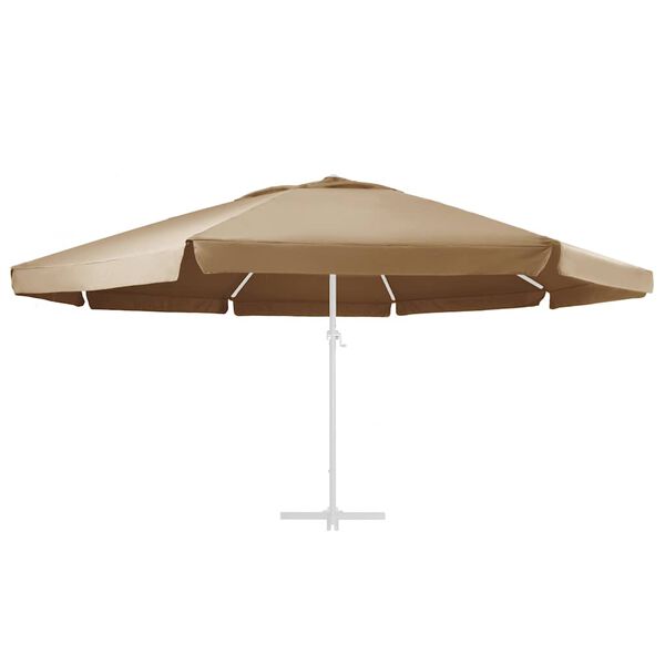 vidaXL Replacement Fabric for Outdoor Parasol Taupe 610 cm