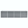 vidaXL Garden Raised Bed Galvanised Steel 320x80x77 cm Grey