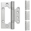 vidaXL Hinge 4 pcs 100 x 75 x 13 mm Silver Steel