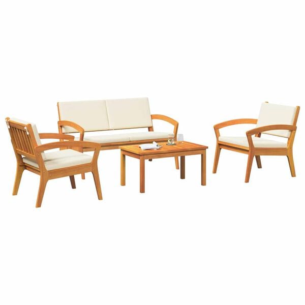 vidaXL Bistro Set 4 pcs Brown 114.5 x 70.5 x 72.5 cm Polyester