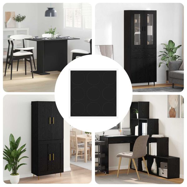 vidaXL Self-adhesive Screw Cover 12 pcs Black &Oslash; 20 x 0.5 mm