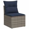 vidaXL 10 Piece Garden Sofa Set with Cushions Grey Poly Rattan Acacia