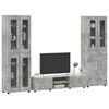 vidaXL TV Cabinet Set with Drawer Concrete Grey Engineered Wood