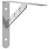 vidaXL Shelf Brackets 4 pcs 23.5x2.5x15.5 cm Silver Stainless Steel