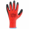 vidaXL Work Gloves 24 pcs Red and Black 9 / L Latex Coating
