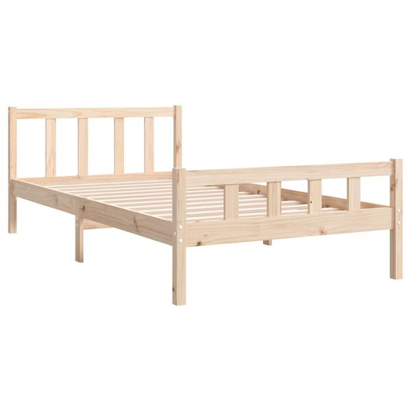 vidaXL Bed Frame without Mattress Solid Wood 100x200 cm