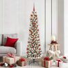 vidaXL Artificial Christmas Tree with 300 LEDs with Stand White 180 cm