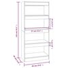 vidaXL Book Cabinet/Room Divider Grey Sonoma 60x30x135 cm Engineered Wood