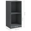 vidaXL Side Cabinet Grey 35.5x33.5x76 cm Solid Pinewood