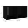 vidaXL 4 Piece TV Cabinet Set High Gloss Black Engineered Wood