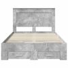 vidaXL Bed Frame Concrete Grey 120 x 200 cm Engineered Wood