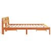 vidaXL Bed Frame with Headboard Brown 200 x 200 cm Solid Pine Wood