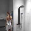 SCHÜTTE Overhead Shower Set with Thermostatic Tray SAMOA RAIN Matte Black