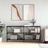 vidaXL Console Table Brown Oak 160x30x75 cm Engineered Wood and Iron
