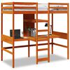 vidaXL Loft Bed Frame without mattress Wax Brown 90x190cm Solid Wood Pine