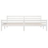vidaXL Bed Frame without Mattress White Solid Wood 200x200 cm