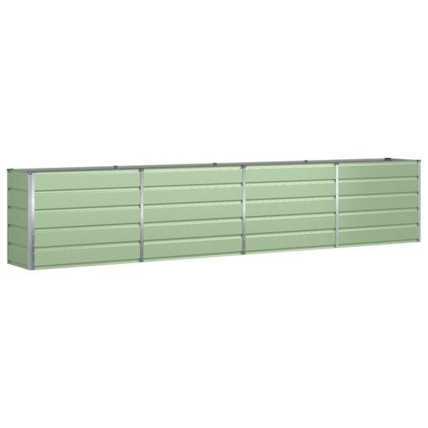 vidaXL Planter Pastel Green 385 x 50 x 77 cm Galvanised Steel