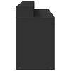 vidaXL Desk with LED Lights Black 140x55x91 cm Engineered Wood