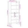 vidaXL Highboard Grey Sonoma 69.5x32.5x180 cm Engineered Wood