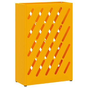 vidaXL Rain Umbrella Stand Mustard Yellow 28 x 12 x 41 cm Steel