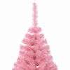 vidaXL Artificial Pre-lit Christmas Tree with 300 LEDs Pink 210 cm PVC