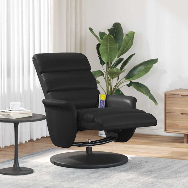 vidaXL Massage Recliner Chair Black 71 x 98 x 106 cm Faux Leather