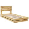 vidaXL Bed Frame with Headboard without Mattress 80x200 cm Solid Wood Oak