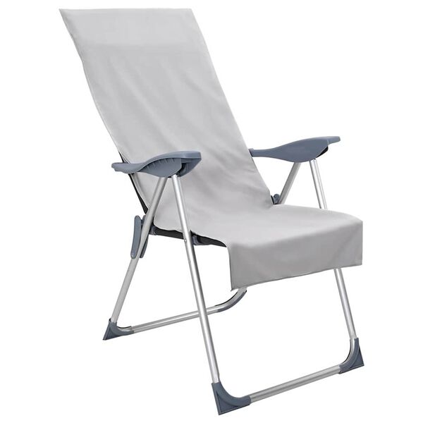 vidaXL Outdoor Chair Towels 2 pcs Grey 130 x 60 cm