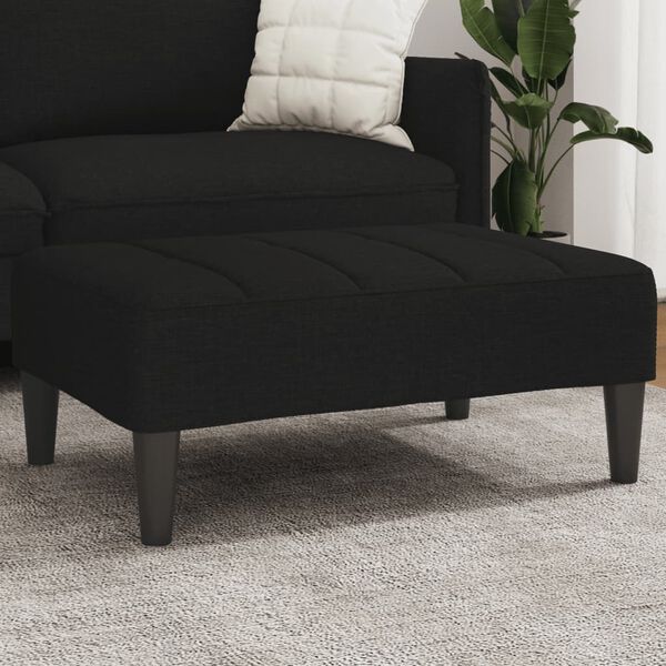 vidaXL Footstool Black 77x55x31 cm Fabric