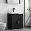 vidaXL Bathroom Cabinet Set with Storage TULUM Black 60 x 34 x 63 cm