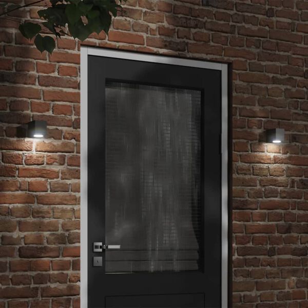 vidaXL Outdoor Wall Light Black Die-cast Aluminium